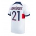 Paris Saint-Germain Lucas Hernandez #21 Bortedrakt 2023-24 Korte ermer